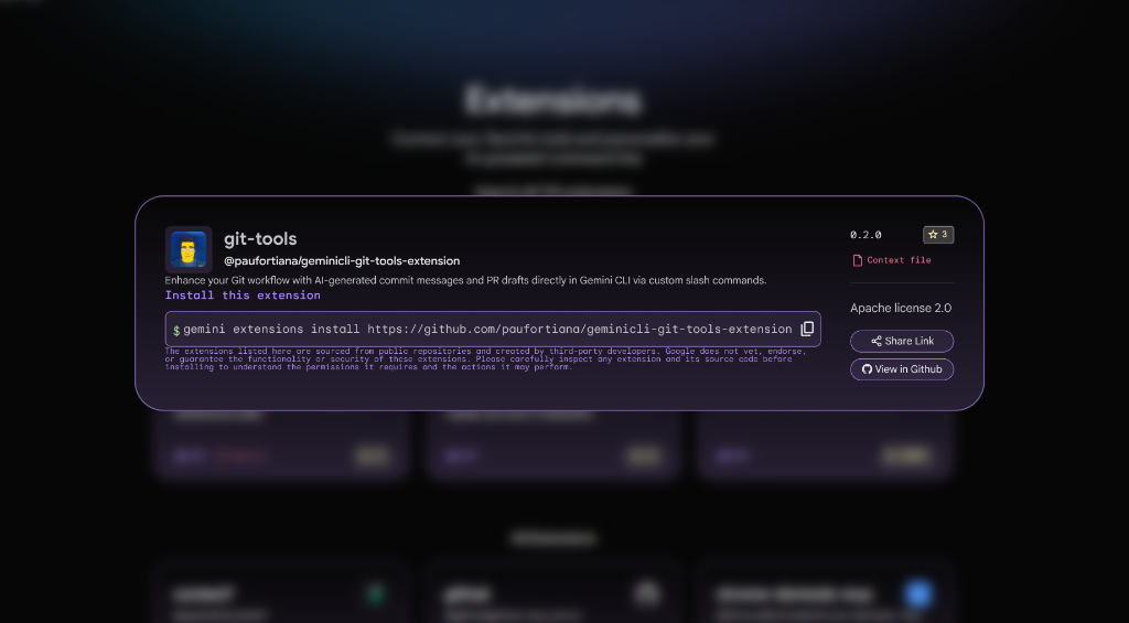 git-tools: Gemini CLI Extension